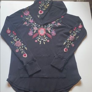 Johnny Was Embroidered Pullover Hoodie